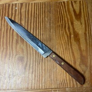 Town & Country Chef Knife 7.5”  Stainless Steel Wood Handle Vintage - USA
